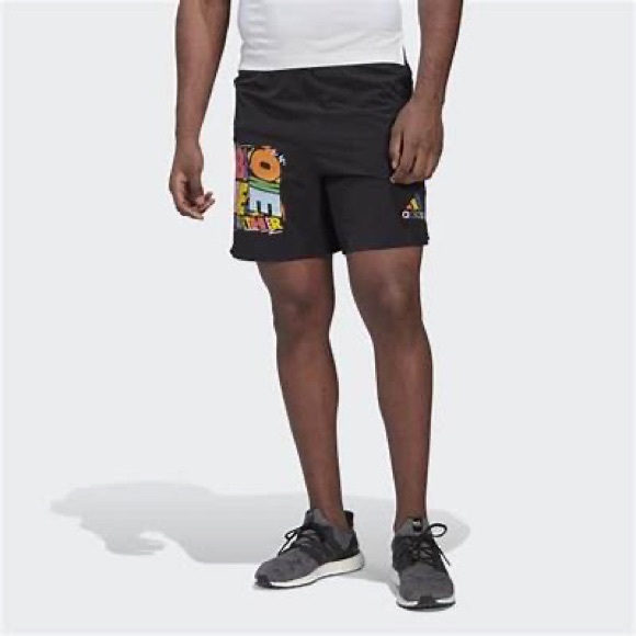 Adidas X Kris Andrew Training Shorts, Black, Kris Andrew small Pride collection. - Picture 2 of 8